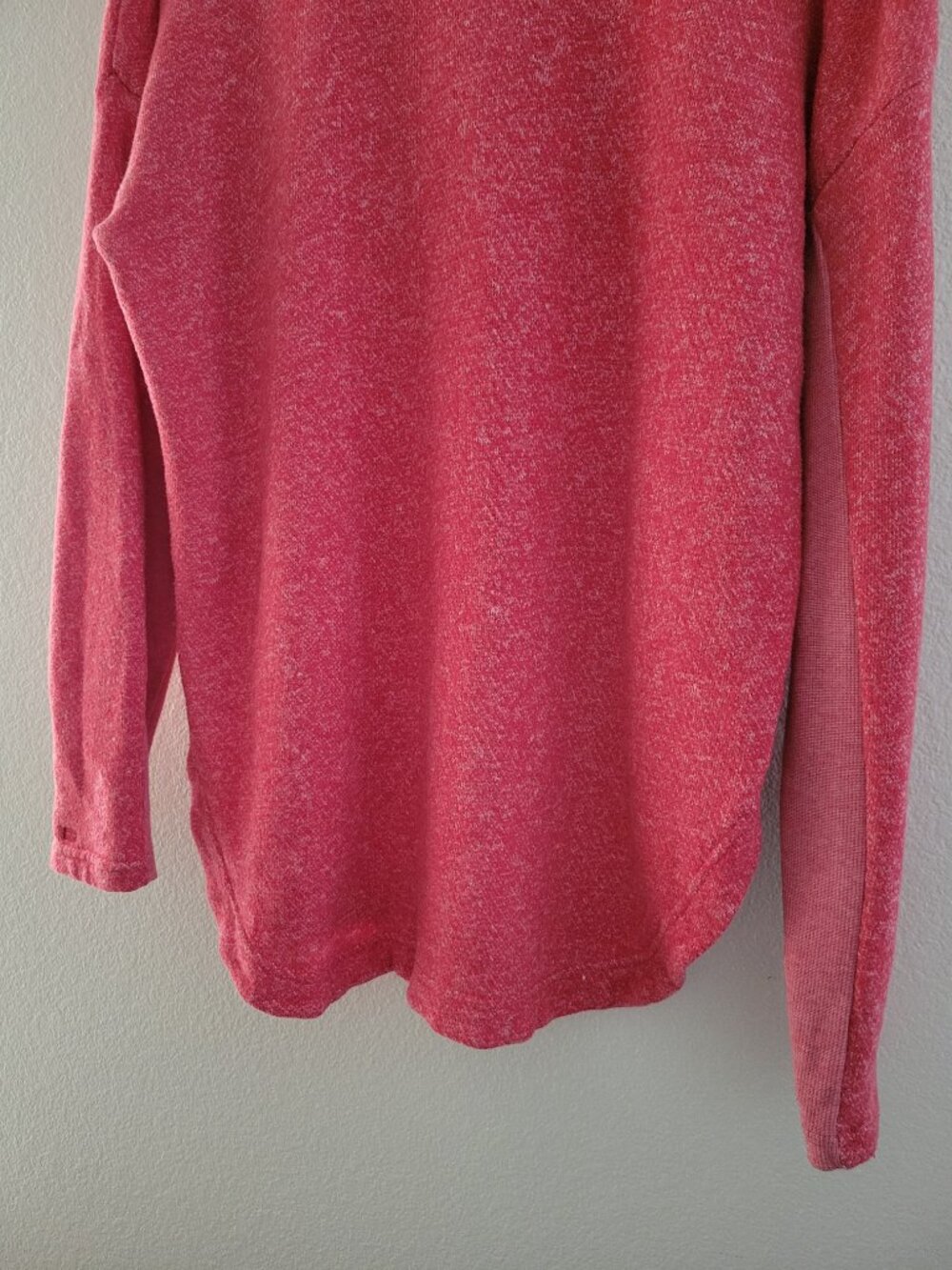 Tommy Hilfiger Athluxe Cowl Neck Fleece Sweater Large Red Pink Womens Cozycore - Picture 5 of 16
